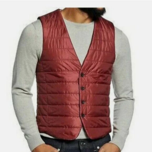 Hugo Boss Men's Hiwan Slim-fit Quilted Bodywarmer Vest - Picture 1 of 6